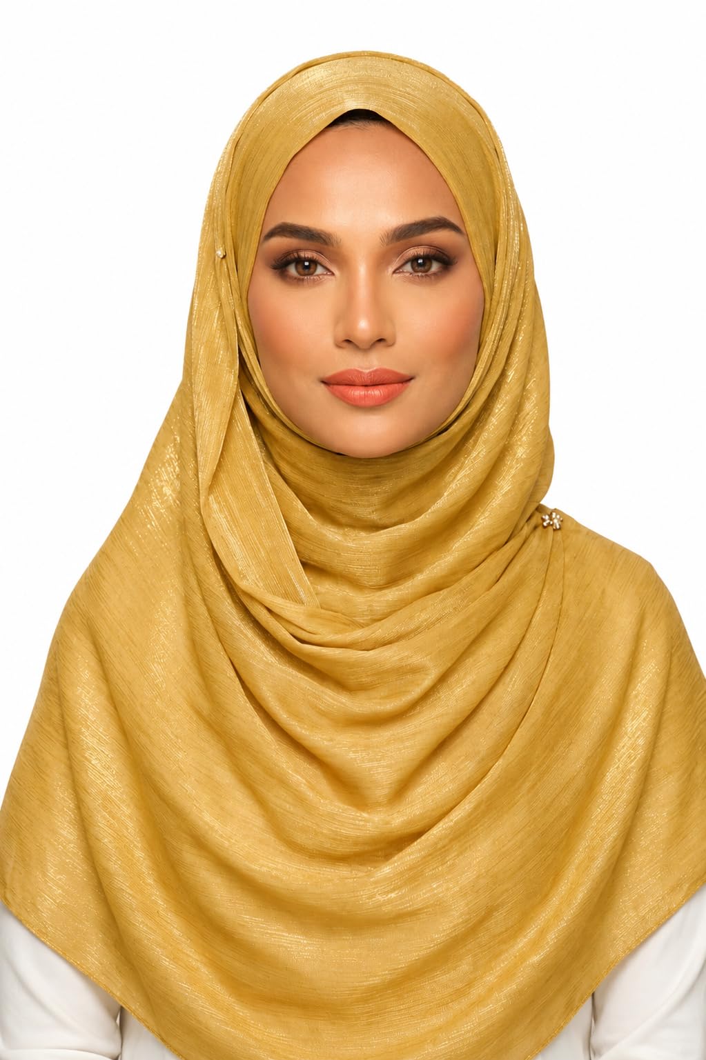 organza zimmer hijab (antiq gold)