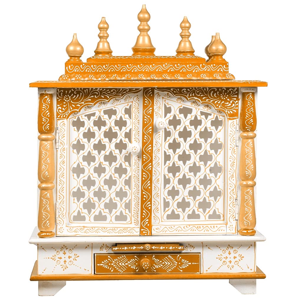 Vo creative Decor Wooden Home Temple Pooja mandir 18 x 12 x 24 Inch