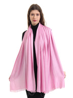 EH Viscose Pashmina Female Scarf For Women, Twill Weave, Thick, Solid Color Wraps, All Weather, Large, Warm, Very Soft Pashmina Feel Scarves (PINK)