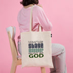 VVWV Motivational Quotes Tote Bag | 100% Organic Cotton Shopping Grocery Tote Bag Women Office College Grocery,Vegetable Bags Market, Canvas Bag 15kgs Capacity (13 x 15.7 Inch)