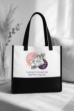 TrendoPrint Eco-Friendly Jute Tote Bag for Women | Reusable Shopping Bag with Sturdy Handles | Large Capacity Multipurpose Handbag for Grocery, Office, Travel & Daily Use (JB6)