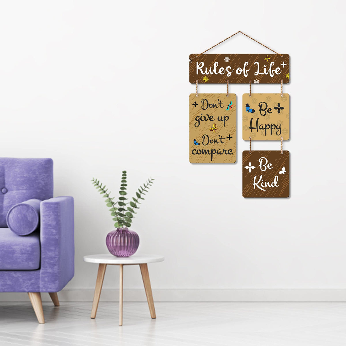 Artvibes Don't Give Up Don't Compare Decorative Wall Art | Quotes Decor Item | Motivational Wall Decor | Wall Accent | Graphic Art | Gift Items | Office Wall Decoration Items (WH_6507N)