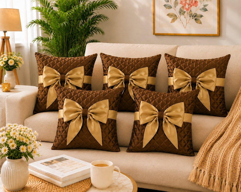 JDX Fancy Cushion Cover for Living Room and Sofa, 8074_Brown