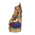 SVARUP Brass Ganesh Ganesha Idol for Home Decoration Ganpati Statue Murti for Gift Height 13 Inch