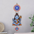 Artvibes Meditating Lord Shiva Evil Eye Wall Hanging for Home Temple | Spiritual MDF Wall Decor | Vastu Art for Living Room | Bedroom | Office & Meditation Space | Gift Item (WH_8588N)