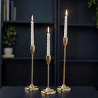 BEHOMA Luxury Gold Candle Stick Holder | Luxury Metal Taper Candle Holders