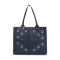 Caprese Florida Large Tote Bag for Women | Stylish & Durable Handbag with Adjustable & Detachable Strap, Back Zip Pocket | Fits 15–16 Inch Laptop | Perfect for Work, Travel & Daily Use (Navy)