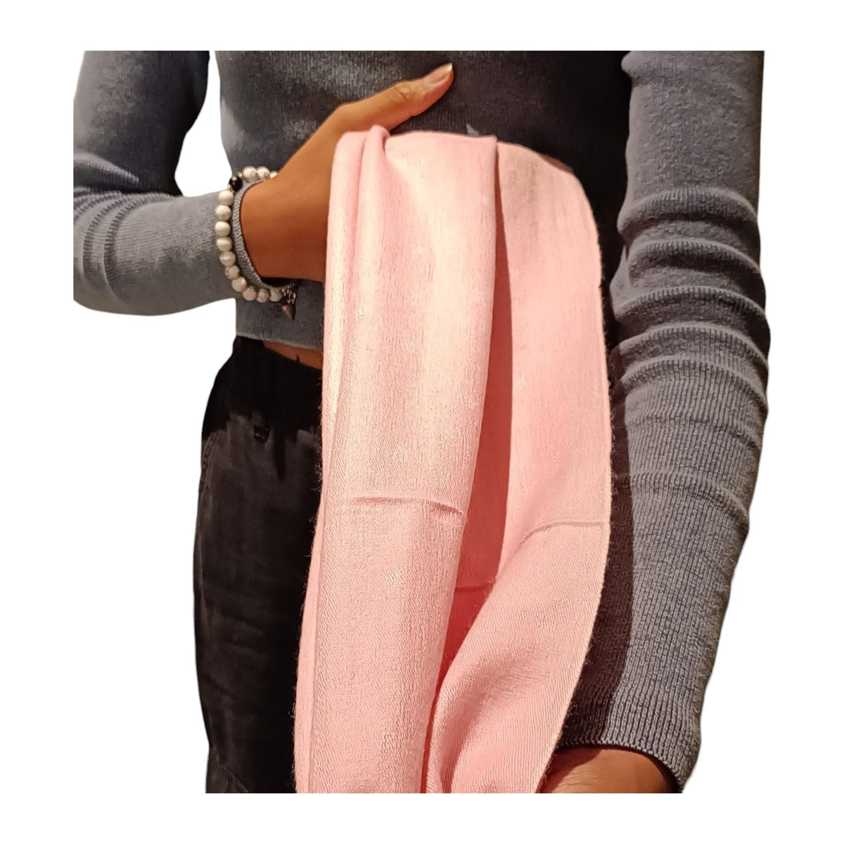 Graziemille Pure Pashmina For Women SALMON LARGE