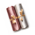 Leaf & FEATHER™ Muna Satin Hijab Scarf for Women | Pack of 2 Hijab Set | 200 x 70 cm | Silky Smooth & Lightweight | Premium Everyday Color Collection (5. Rose Taupe - Pearl Silver)