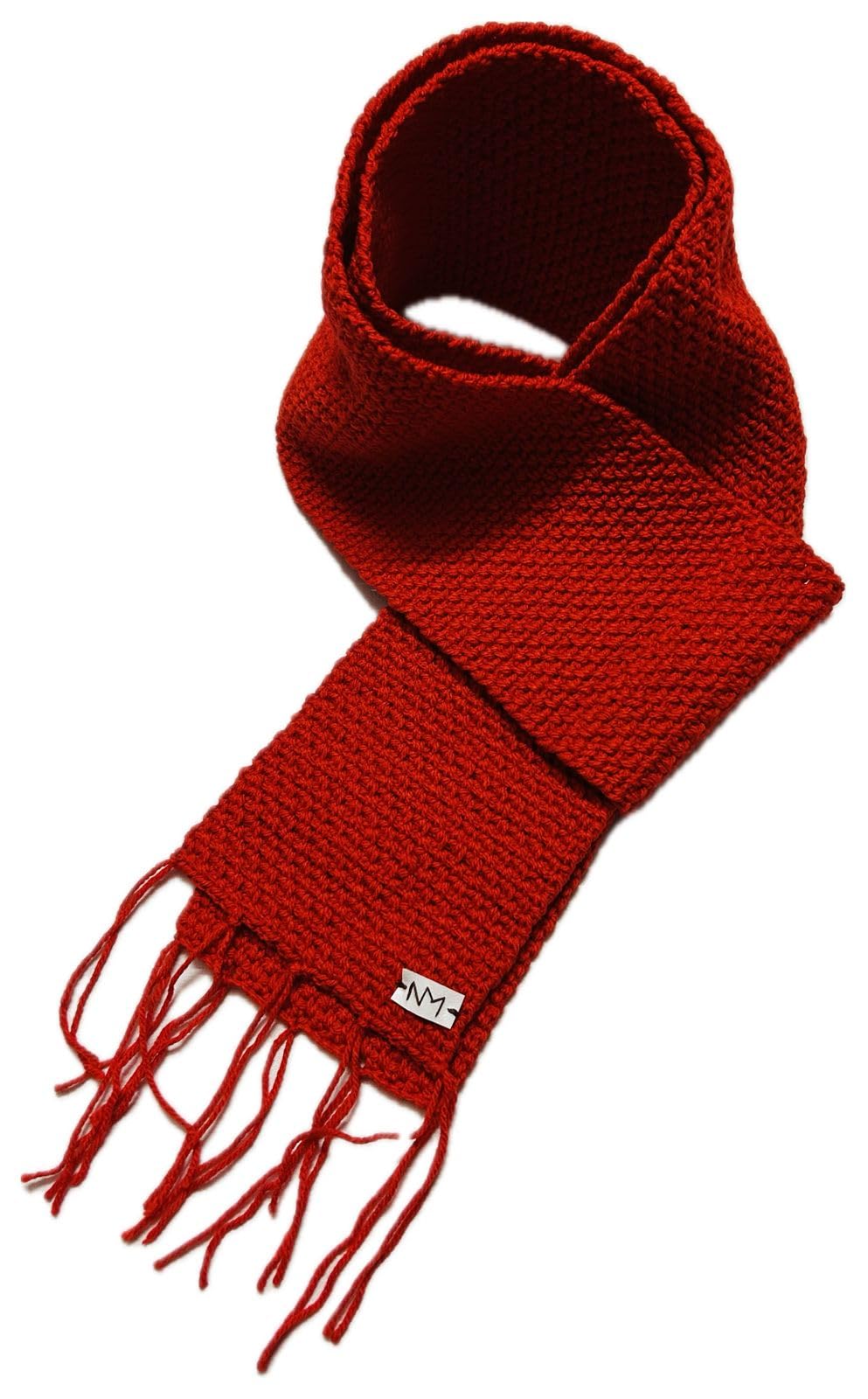 NilaMila Red Handknitted Pure Woolen Mufflers Scarf for Winters