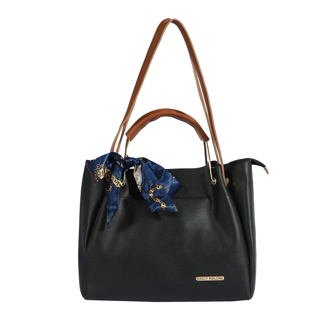 Bagsy Malone Women's Vegan Leather Stylish Tote Bag | Pack of 5 | Ladies Purse Handbag | Womens Day Gift