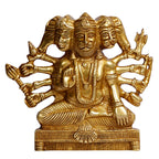 ARTVARKO Panchmukhi Hanuman Brass Wall/Door Hanging Bajrangbali Idol Entrance for Home Office 8 Inches