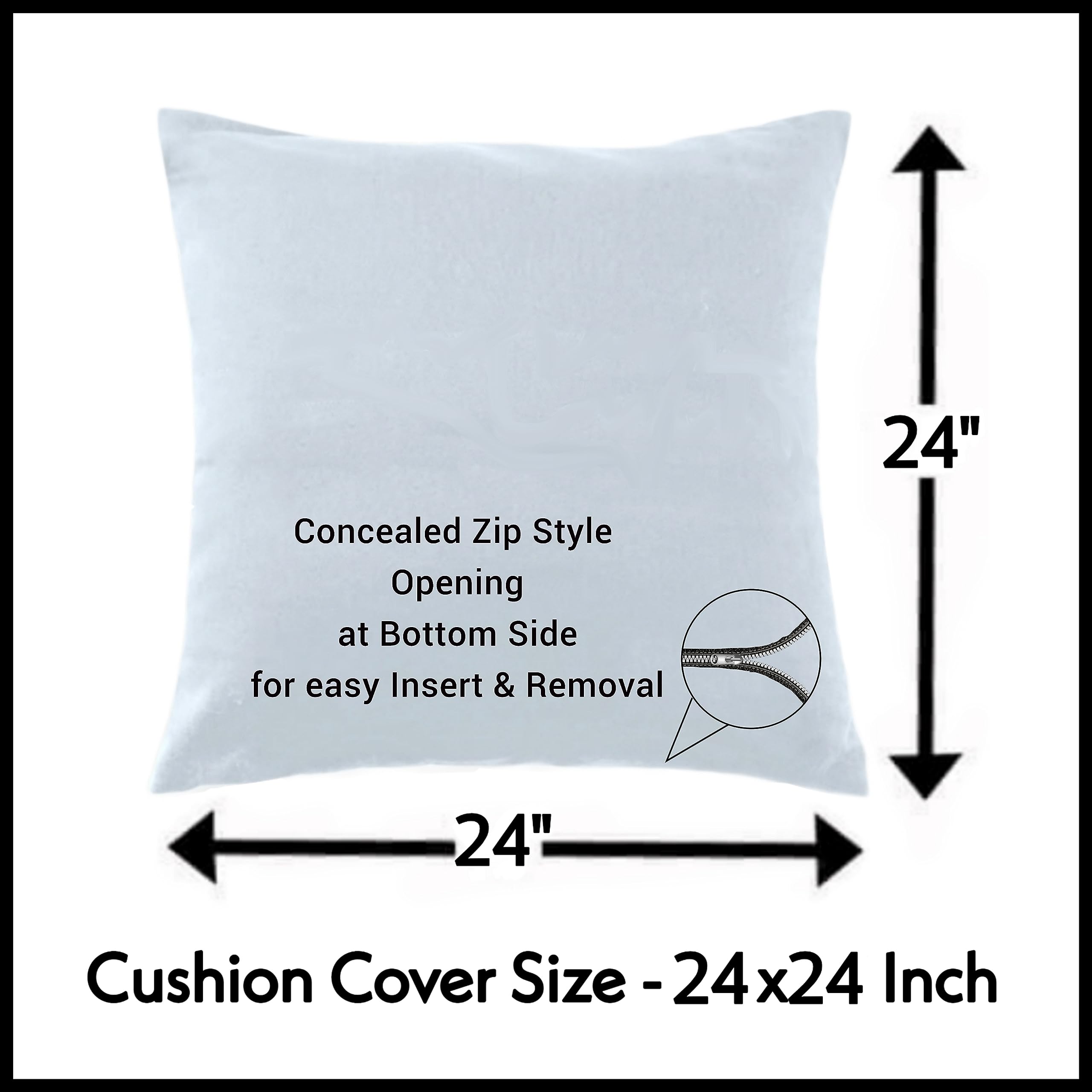 Trance Home Linen Set of 5 Premium 100% Cotton 24x24 inch Cushion Covers Only for Sofa and Diwan | Throw Pillow/24 x 24 Cushion Pillow Covers Only (24x24 inch | 60cmx60cm, Aztec Black) Set of 5-180 TC