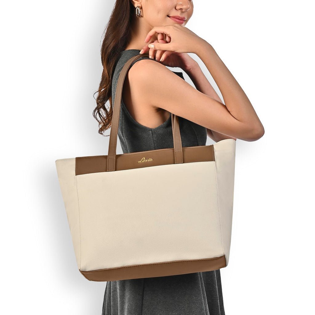 Lavie Women's Eliana Colourblock Tote Bag for Women | Tote Handbag for Work | Ladies purse | Stylish Shoulder Bag | Gift for Women