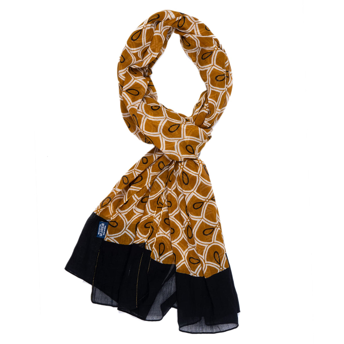 AQVA Printed Cotton Scarf for Women Stylish (Sabastian Sand) | Head and Face Cover Scarf for Girls with 100% Cotton | Soft & Lightweight Scarves/Stoles for all Weather (72 x 43 in)