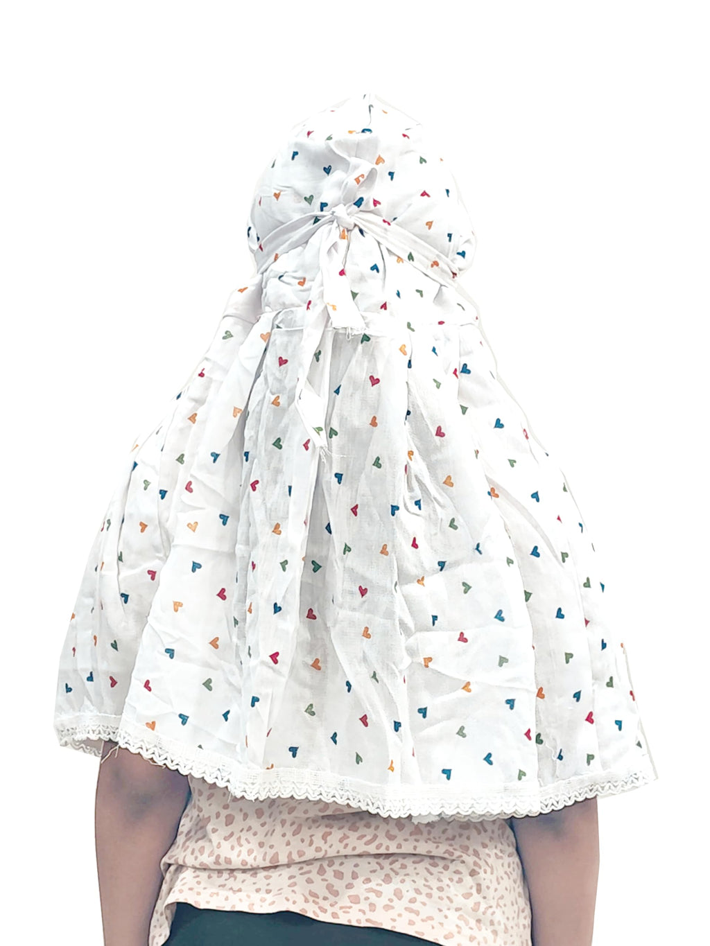 Hetzon Sales Girl's Scarf | Cotton Made for Full Face Cover | Head Cover | Hair Face Protection | Sun Protection | Dust Protection (Colour Heart Baby Scarf)