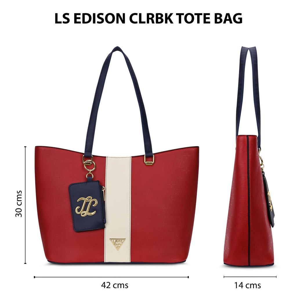 Lavie Signature Women's Edison Colourblock Tote Handbag | Tote Bag for Work | Ladies purse | Stylish Shoulder Bag | Gift for Women