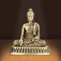 Shilpkala 3.5 Inch Brass Ultra Fine Gautam Buddha Idol for Home & Office, Pooja, Table Decor, Worship & Gift