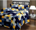 WONDERLOOK 100% Super Soft Reversible Design Dohar I AC Blanket I Blanket for All Season I Gifting (Single, Yellow Check) Kafalo