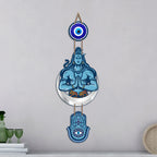 Artvibes Lord Shiva Namaste Evil Eye Wall Hanging for Home Entrance | Spiritual MDF Wall Decor | Vastu Decorative Art for Living Room | Temple & Office | Gift Item (WH_8589N)