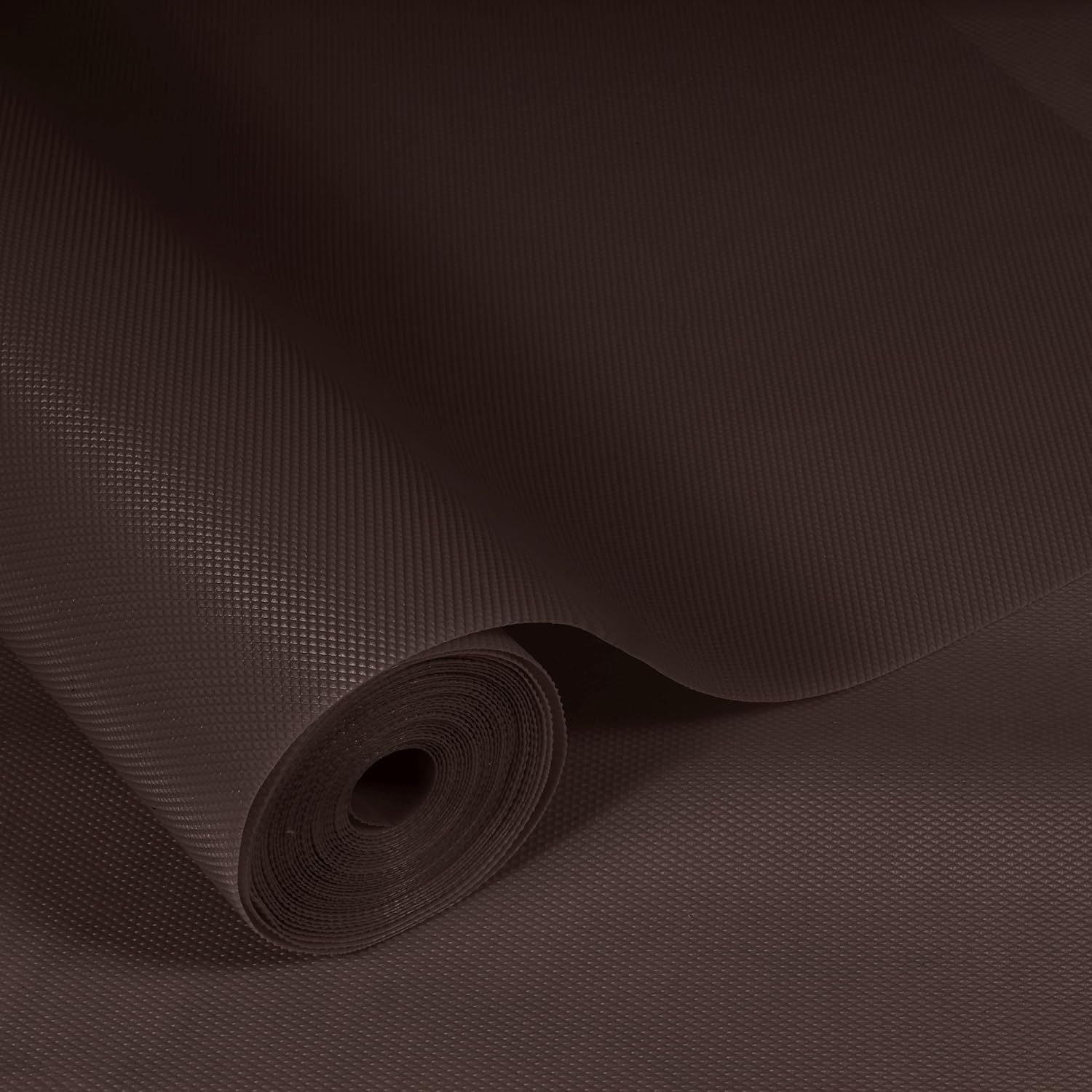 ElastPro (45 cm X 1.5 m X Pack of 3) CoffeeBrown EVA Food Grade Washable Anti Slip Mat/Sheet for Fridge, Shelf Liner, Table, Kitchen Drawer mat (Diamond Texture, Coffee Brown) Kafalo