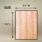 FAHABO Scarf for Women Stylish Pleated Viscose Cotton with Embroidery and Tassels | Hijab Scarf | Stole | Soft, Lightweight, and Latest Scarves | 72 x 33 Inches (Orchid Pinkish Peach)