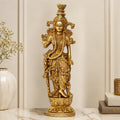 ARTVARKO™ Brass Goddess Radha Idol Statue Murti Gift & Home Décor Big Size- Height 14 Inches