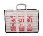 Goodluck Cotton Canvas Grocery Shopping Bag Extra Large Heavy Duty Handcrafted Multipurpose Bag for Grocery Milk Vegetable Storage(11 X 7.5 X 16)