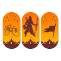 Artvibes Shri Ram Designer Wooden Wall Hanging Home Temple | Spiritual Decor Items | Wall Painting | Wall Sculpture | Signs & Plaques| Stylish Modern Decor Item | Gift Items (WH_9027N), Set of 3