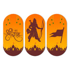 Artvibes Shri Ram Designer Wooden Wall Hanging Home Temple | Spiritual Decor Items | Wall Painting | Wall Sculpture | Signs & Plaques| Stylish Modern Decor Item | Gift Items (WH_9027N), Set of 3