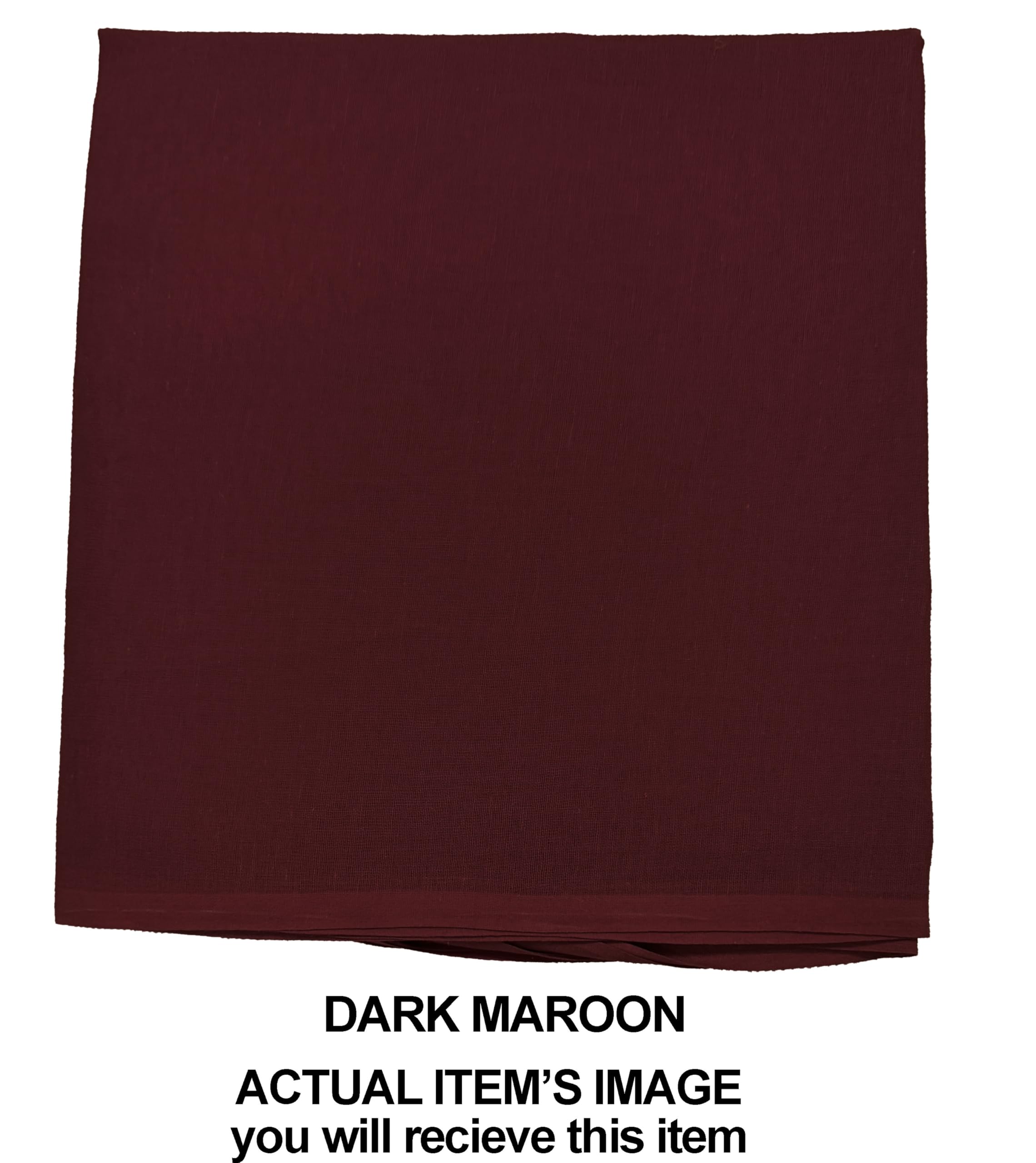 Pure Cotton Scarf Stole for Women, 175 x 100 cm, Lightweight, Versatile, Multiple Colours (Dark Maroon)