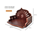 DIVOKAH® MDF Small Wooden Temple/Wall Shelves/sinhasan/Pooja Stand(8.5 in * 6 in * 5.5 in) (8 MM Plywood Thickness) (BR OMSUN)