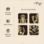 Shilpkala 2.2 Inch Brass Ganesh God Idol with Cobra Belt for Home & Office, Pooja, Table Decor, Worship & Gift