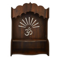 HOMEWEY DECOR Wooden Home Temple Handcrafted Support Heavy Idols Luxurious Finish Pooja Mandir for Home and Office Wall Mount for Room (Design2)