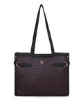 LEGAL BRIBE Stylish Buckle Tote Bag (Coffee Brown)