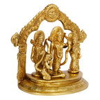 ARTVARKO Brass Ram Sita Laxman Hanuman Statue Sculpture Ram Darbar Idol Murti Height 7 Inches