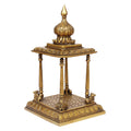 ARTVARKO Handcrafted Full Brass Temple Pooja Mandir for Living Room Pooja Ghar Decoration Religious Home Décor 13 Inch.