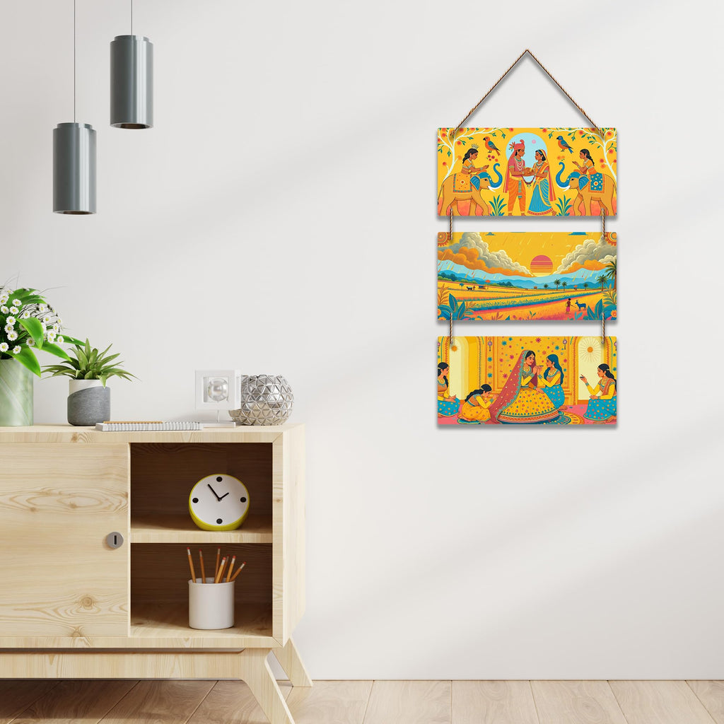 Artvibes Royal Couple Decorative MDF Wooden Wall Art for Home | Wood Decorative Items | Modern Decoration | Festive Decor | Art Print | Wall Illustrations | Paintings For Wall | Ideal Gifts (WH_9418N)