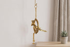 KridayKraft Decorative Metal Parrot Wall Hanging – Golden Ring Design with Bells, Traditional Home Decor Item for Living Room, Entrance & Gift.