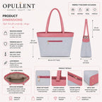 OPULLENT Large Capacity Tote Bag For Women (Pink)