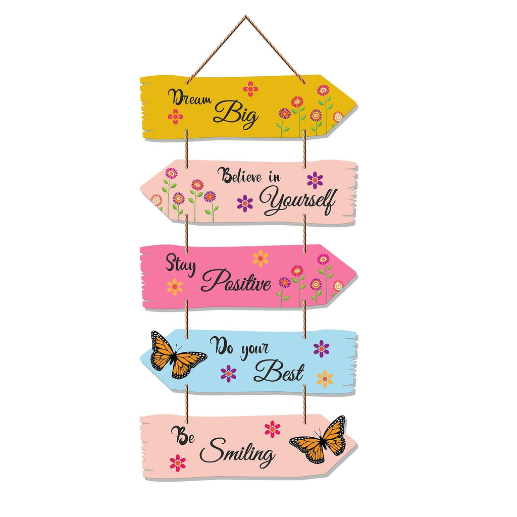 Artvibes Motivational Quotes MDF Wood Wall Hanger Ornaments | Quotes Decor Item | Motivational Wall Decor | Wall Accent | Graphic Art | Gift Items | Office Wall Decoration Items (WH_7309N)