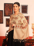 Pashmoda Women Ornate Harmony Fine Wool Nalki Embroidered Stole (Size : 28x80in, 71X203cm) EMST03