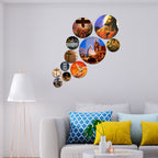 Artvibes Start with Jesus Christian Round Shape MDF Wooden Wall Art for Home Decoration | Spiritual Decor Items | Wall Art Paintings | Wall Poster| Stylish Modern Artwork | Gift (WPS_124N), Set of 11