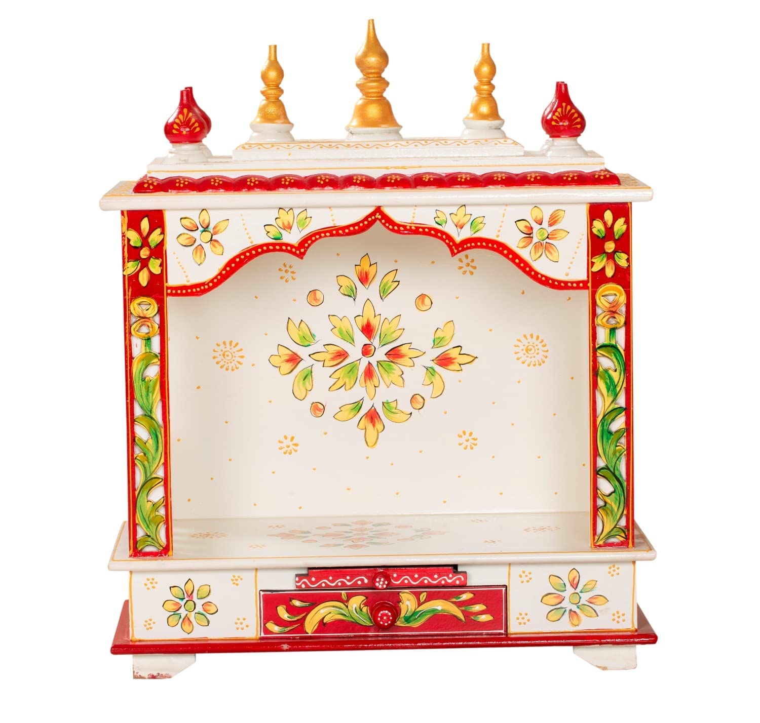 Kamdhenu Art and Craft Wooden Temple/Home Temple/Pooja Bl Full, 22 Inch
