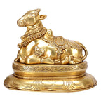 SVARUP Brass Shiva Parvati Shiv Parivar Shankar Bhagwan Ganesh Family Murti Idol Statue Sculpture Gold Color Height 12 Inches