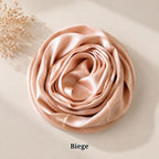 Leaf & FEATHER™ Muna Satin Hijab Scarf for Women | 200 x 70 cm | Silky Smooth & Lightweight | Daily and occational wear (Beige)