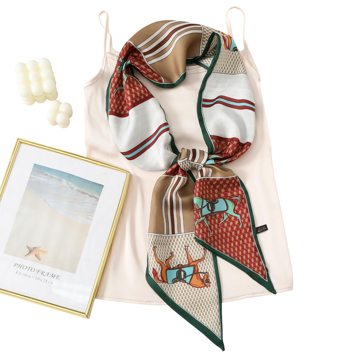 CorssKulture Lightweight Satin Ribbon Scarf for Women's 150 x 15 cm | Silky Soft Scarf Perfect for Gifting (Colour5)