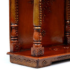 CRAFT TREE Handcrafted Wooden Hanging Mini Hut Temple/Mandir/Pooja Ghar,Color:- Copper (Size: 13 x 6 x 15 inch)