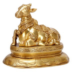 SVARUP Brass Shiva Parvati Shiv Parivar Shankar Bhagwan Ganesh Family Murti Idol Statue Sculpture Gold Color Height 12 Inches