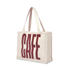 Ecotribe Heavy Duty Canvas Cotton Tote Bag, 35x45 cm, Large Capacity Shoulder Handbag for Office and Travel (red)